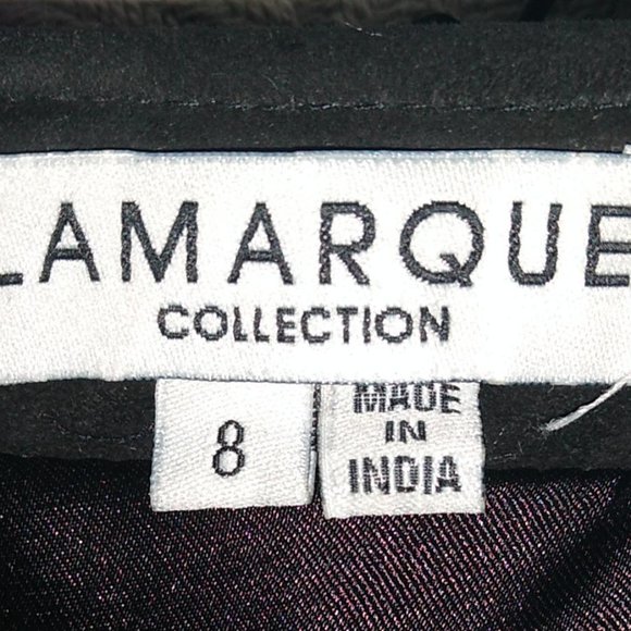 LA MARQUE Collection Black 165 Frida Fringe Skirt Size 8 - Picture 3 of 7